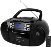 sencor spt 3907 b cassette player with cd bt mp3 usb aux and fm radio black photo