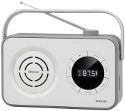 sencor srd 3200 w portable pll fm radio receiver with bt usb micro sd and aux white photo