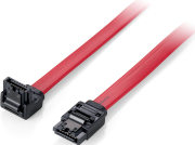 equip 111902 sata3 flat cable with metal latch 6gbps angled plug 05m red photo