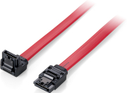 equip 111903 flat internal sata3 cable with metal latch 6gbps 1x angled plug 1m red photo