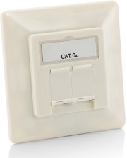 equip 125772 german face plate cat6a flush mounted box pure white photo equip 125772 german face plate cat6a flush mounted box pure white photo