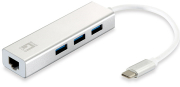 level one usb 0504 gigabit usb c network adapter with usb hub photo