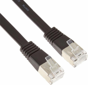 equip 607890 cat6a s ftp slim flat patch cable 10g 1m black photo