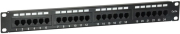 equip 235325 patch panel 24 port 19 1u cat5e unshielded black photo