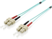 equip 255333 sc sc fiber optic patch cable sc sc om3 lsoh 30m turquoise photo