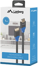 lanberg hdmi m m v20 cable 1m 4k cu black box photo