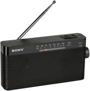 sony icf 306 portable am fm radio black photo