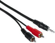 hama 43343 audio connecting cable 2 rca male plugs 35mm male plug stereo 5m photo