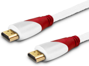 savio cl 119 hdmi m cable v14 high speed with ethernet nylon braid gold plated 15m white photo