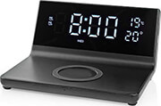nedis wcacq20bk alarm clock with wireless charging 5 75 10 15w photo