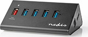 nedis uhubup3510bk usb hub 5 port qc30 usb 32 gen1 5 gbps 5xusb photo