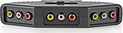 nedis vswi2403bk 3 port av switch 3x rca rwy input 1x rca rwy output black photo