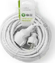 nedis pexc110fwt extension cable m f plug with earth contact 100m 3680w white photo