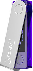 ledger nano x purple transparent cryptocurrency hardware wallet photo