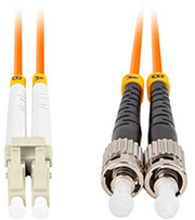 lanberg fiber optic patchcord mm st upc lc upc duplex lszh om2 50 125 30mm 10m orange photo