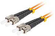 lanberg fiber optic patchcord mm st upc st upc duplex lszh om2 50 125 30mm 15m orange photo