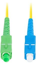 lanberg fiber optic patchcord sm sc apc sc upc simplex lszh g657a1 30mm 5m yellow photo