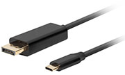 lanberg usb cm displayport cable 4k 60hz 05m black photo