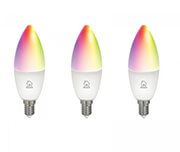 deltaco sh le14rgb 3p smart home lampa led e14 wifi 5w rgb dimmable leyki set 3 tmx 220 240v photo