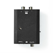 nedis acon2509bk digital audio converter 2 way connection input 1x rca 1x toslink photo