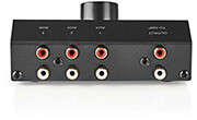 nedis aswi2403bk analogue audio switch with 3 ports black photo