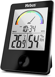 mebus 40929 thermo hygrometer black photo