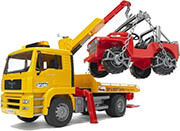 bruder man tga tow truck with off road vehicle without light and sound module photo