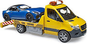 bruder mb sprinter car transporter with light sound module incl roadster photo