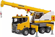 bruder scania super 560r liebherr crane truck with light sound module photo