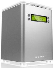 raidsonic icy box ib rd3264 use2 4 bay 35 sata external raid enclosure silver photo