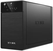 raidsonic icy box ib 3620u3 external 2 bay jbod system enclosure for 2x35 sata hdd usb30 black photo