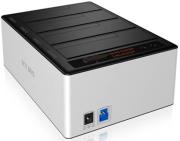 raidsonic icy box ib 141cl u3 4 bay docking clone station for 25 35 sata hdd photo