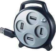 haspel 4 port usb hub black photo
