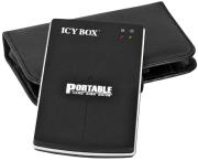 raidsonic icy box ib 250stuh b 25 sata pocket sized aluminium black case photo