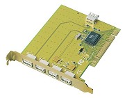 q tec 425u 5 port usb20 pci card photo