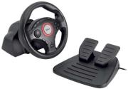 trust gxt27 force vibration steering wheel for ps3 pc photo