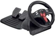 trust gm 3400 vibration feedback steering wheel pc ps2 ps3 photo