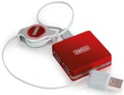 sweex 4 port usb hub rosy red photo