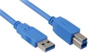 sharkoon usb30 cable 3m blue photo