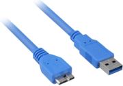 sharkoon micro usb30 cable 2m blue photo