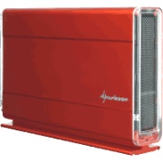 sharkoon swift case red usb 20 hdd 35 enclosure aluminium photo