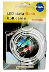 akasa usb 18 bl usb data flash cable blue 18m a male b male photo