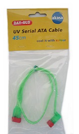 akasa sata 45 gnuv cable 45cm green uv sensitive photo