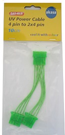 akasa ak py gnuv power splitter cable green uv coated photo