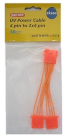 akasa ak py oruv power splitter cable orange uv coated photo