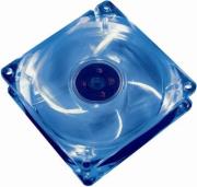 akasa ak174cb 4blb 120mm crystal blue frame rotor w 4 blue led fan photo