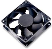 akasa 80mm auto thermal sensor black case fan 3 pin ball bearing photo