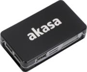 akasa ak hc02 bk connect9 multi card reader with usb hub photo