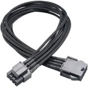 akasa ak cbpw08 40bk flexa p8 black fully braided 8 pin atx psu 40cm extension cable photo