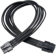 akasa ak cbpw09 40bk flexa v8 black fully braided 8 pin vga psu 40cm extension cable photo